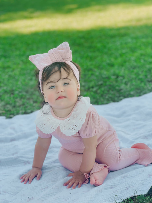 Pink Bow Headband