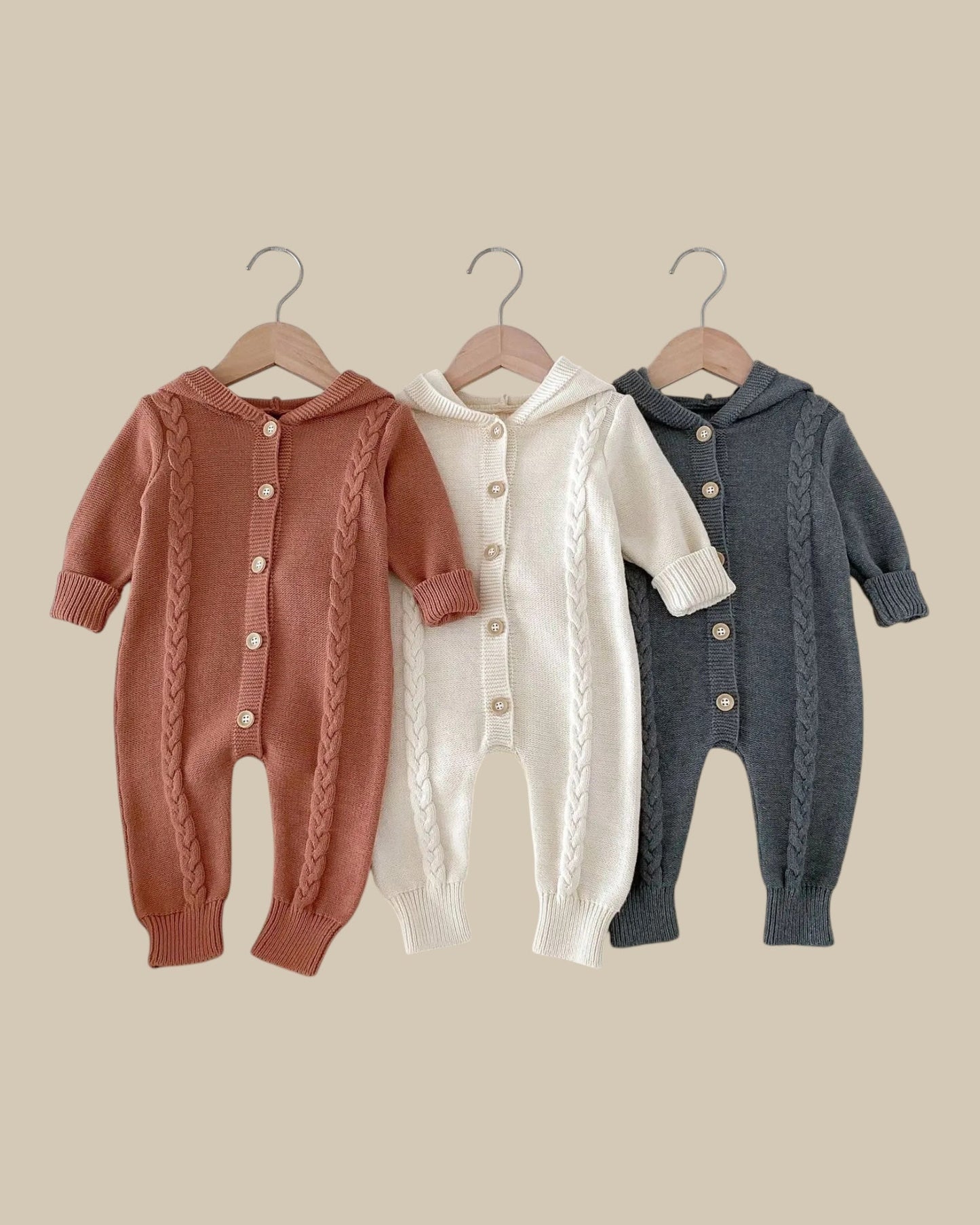 Knitted Cotton Romper - Les Pas De Bébé